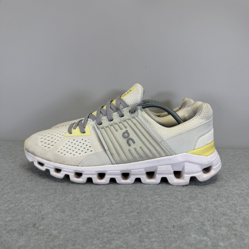 On Running Cloudswift Womens Shoes Size 9.5 White & Yellow Athletic Sneakers
